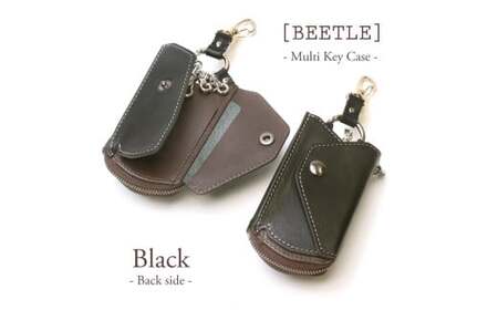 【こだわりの革アイテム】マルチキーケース ビートル「Beetle」（ブラック）1087012  革製品 レザー キーケース ケース