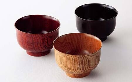 山中塗 欅汁椀三色揃 日本製 伝統工芸 山中塗 工芸品 F6P-2215