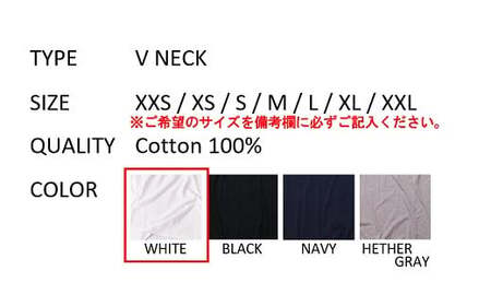 【ホワイト】 EIJI T-SHIRT Vネック _SM17-1 