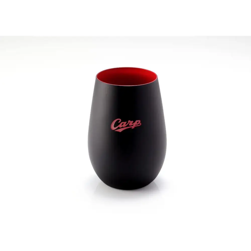 カープタンブラーBlack+RED プレゼント 贈答 クリスタルガラス