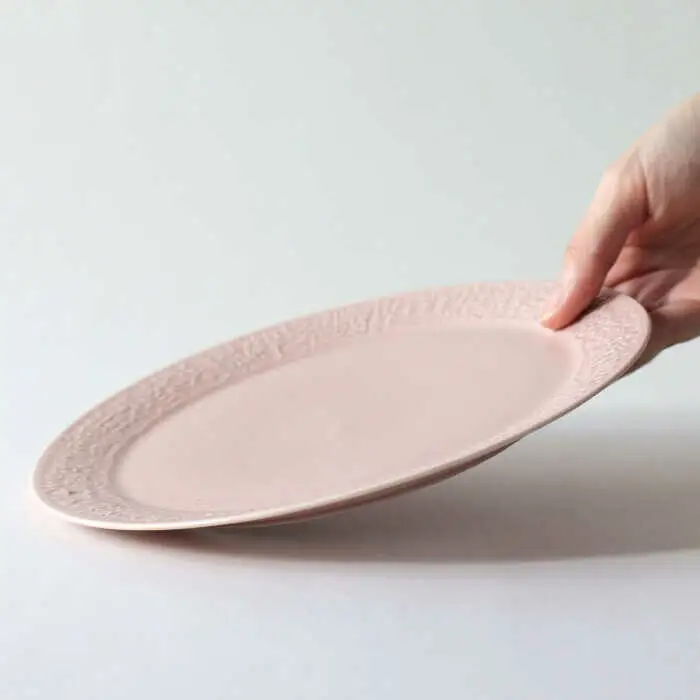 【波佐見焼】PATTERNED PLATE 21 antique rose 【BIRDS’ WORDS】[CF093]