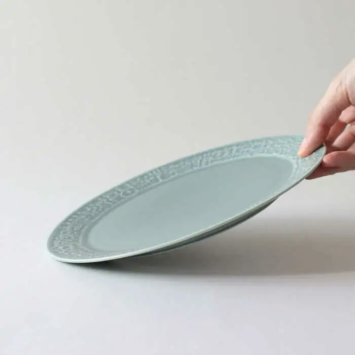 【波佐見焼】PATTERNED PLATE 21 squall gray 【BIRDS’ WORDS】[CF097]