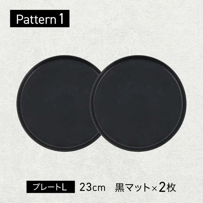 【美濃焼】 色が選べる MINO_works プレートL 23cm 2点セット 【EAST table】  プレート 器 モダン[MBS118]