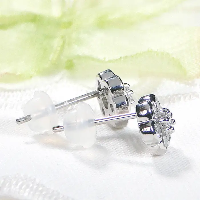 ピアス プラチナ PT900 ダイヤモンド 0.42ct フラワー 花モチーフ スタッドピアス【f266-pt-d】 ALPAZ109