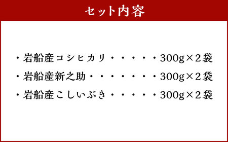 【令和7年産米】牛とつくったお米 ギフト「IWAFUNE」計1.8kg（新潟県岩船産 コシヒカリ・新之助・こしいぶき各600g）1041003