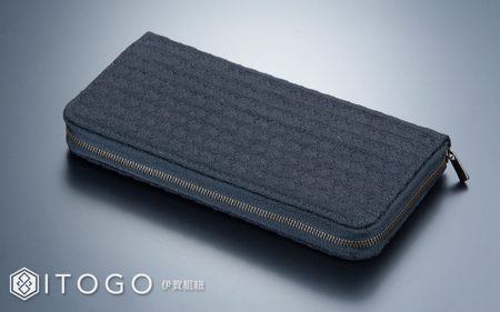 伝統的工芸品 伊賀組紐 長財布歌舞伎：墨黒【itog0006】