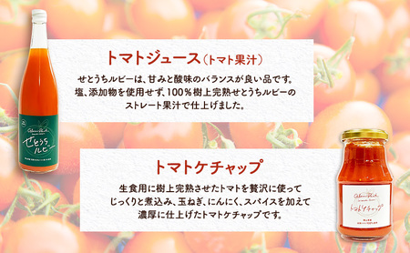 完熟 トマト ジュース ケチャップ 各2本 セット トマト