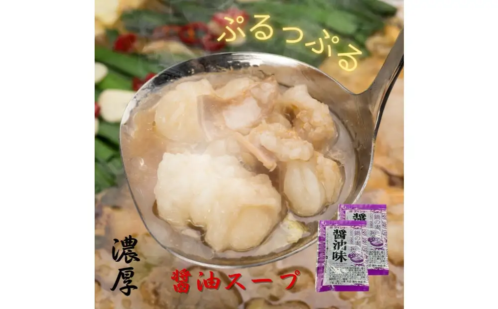 【化粧箱入り】福岡グルメ！博多牛もつ鍋セット8人前(牛もつ2人前 200g×4袋)