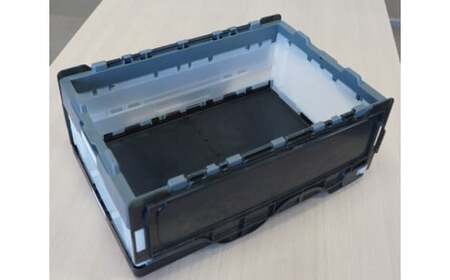 書類整理やアウトドア、防災用品保管にも使える！耐荷重25kgの折りたたみ式BOX『折ＲｅたたみＢＯＸ（ブラック）』 箱 BOX コンテナ ボックス プラスチック 再生 SDGｓ 書類 整理 アウトドア スポーツ 防災 再利用 環境 サーキュラー 循環 再生プラ リサイクル 3R 優しい 地球 H198-001