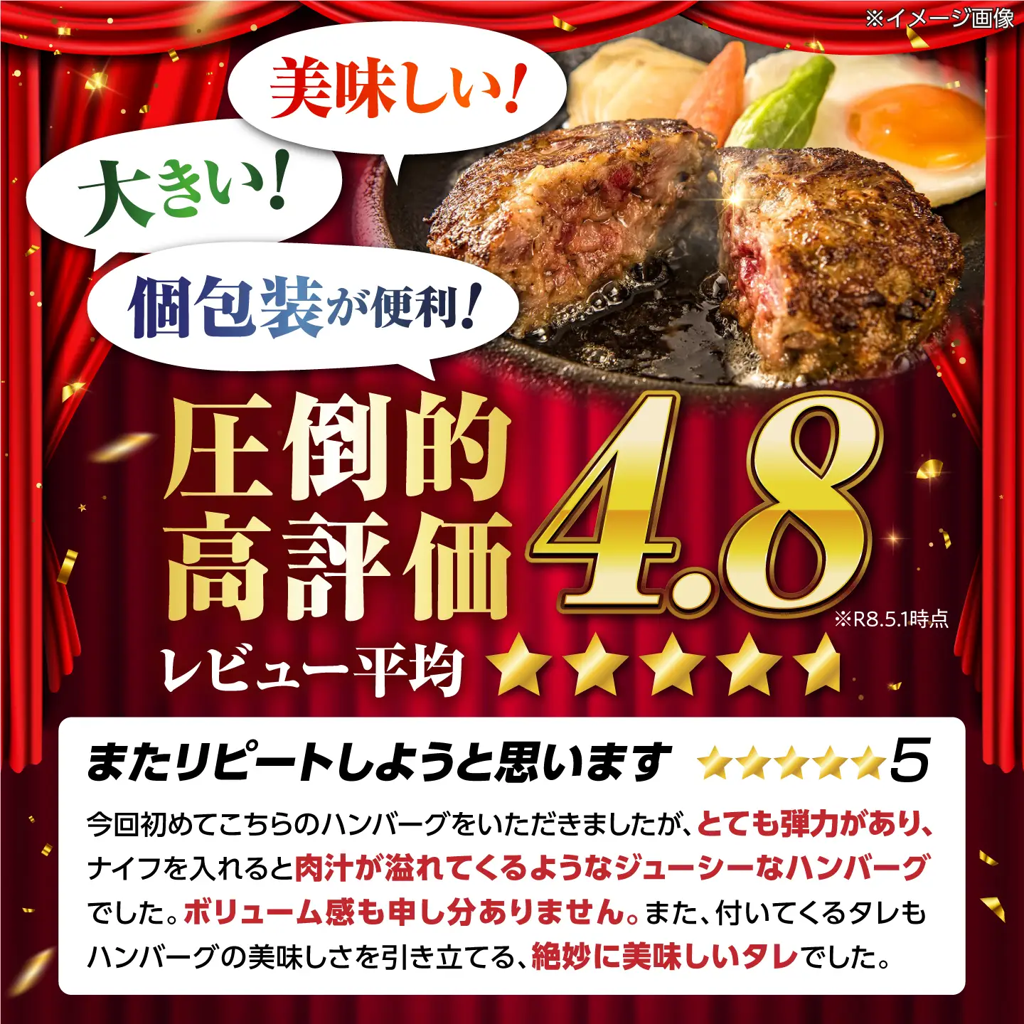 ハンバーグ18個 宮のタレセット [AQAM003]ハンバーグ