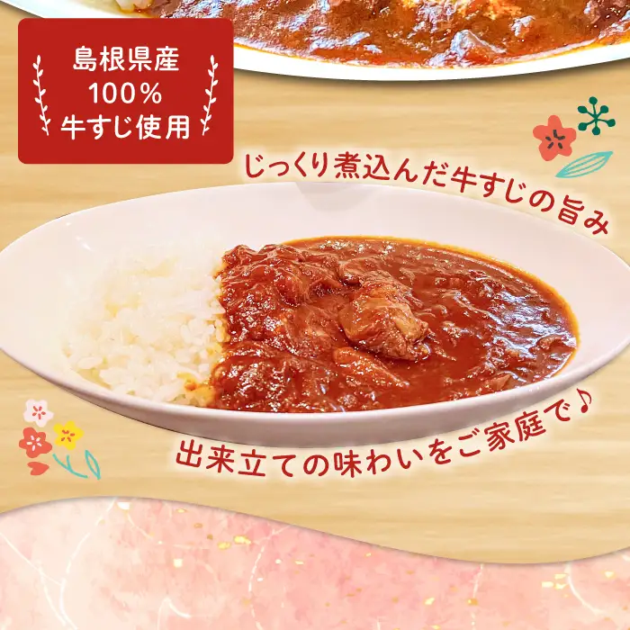 牛すじトロトロハヤシ 3個セット【ハヤシライス 3個 1食 200g レトルト食品 レトルトハヤシ レトルト 長期保存 すじ肉 牛肉 詰め合わせ セット 備蓄用 災害備蓄 島根県 大田市】