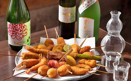 お食事券日本酒と串揚蔵串・すすぎ鍋 黒毛和牛コース お食事券【4名】