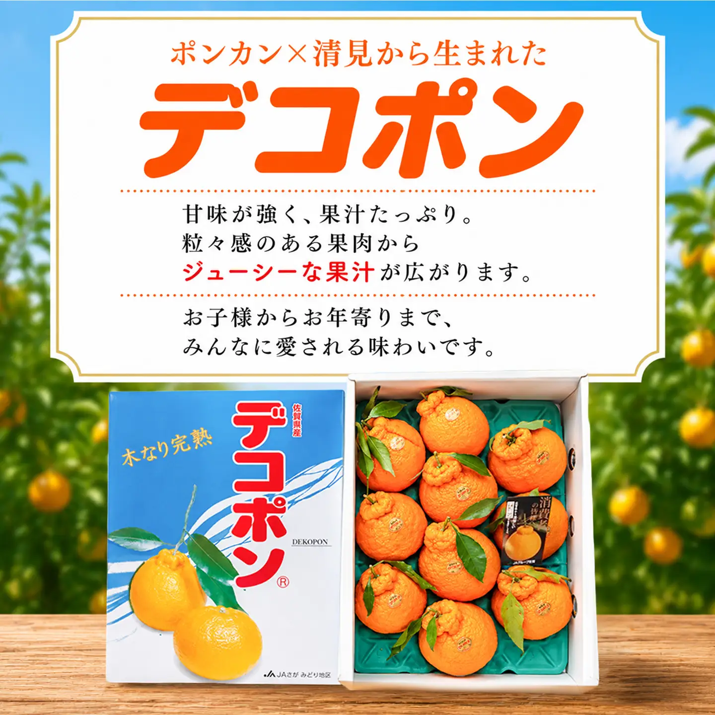 【2027年3月中旬より発送開始】【木なり完熟】デコポン 3kg 150ケース限定(H116148)