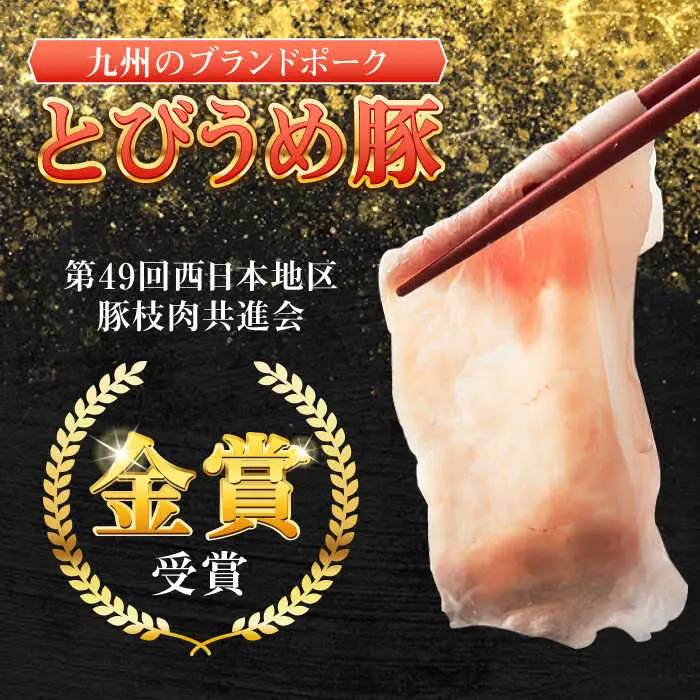大分県日田産 とびうめ豚 ロース しゃぶしゃぶ用 580g  日田市 豚肉 豚 ロース ブランド豚 しゃぶしゃぶ [ARCM001]