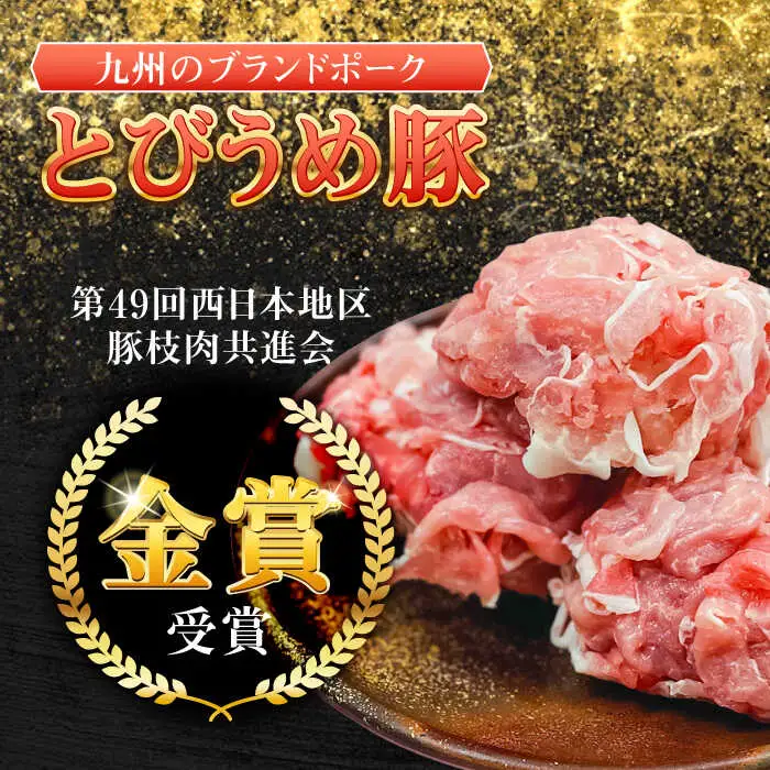大分県日田産 とびうめ豚 切り落とし 1.2kg / 豚肉 切り落とし 大分 冷凍  [ARCM004]