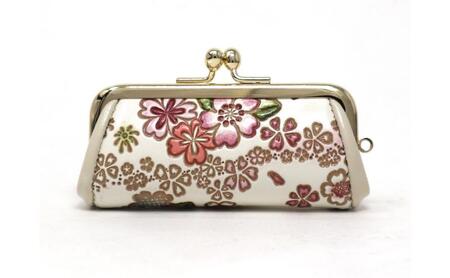 【文庫屋大関】印鑑ケース かすみ桜【皮革工芸品】 革製品 工芸品 民芸品 牛革 小物入れ お祝い ギフト プレゼント 墨田区 東京都