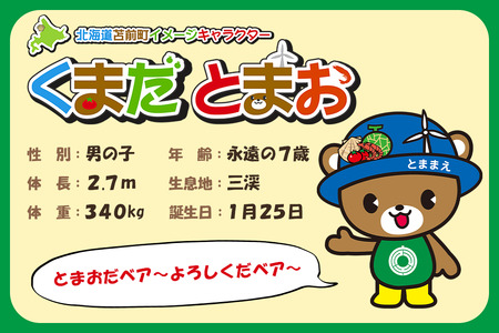 苫前町イメージキャラクター「くまだとまお」ぬいぐるみ ゆるキャラ マスコット 公式 ご当地キャラ PR グッズ くま クマ かわいい 癒し 北海道 苫前町 とままえ rum35