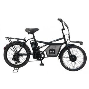 電動自転車 【100％完成納品】ノーパンクGRC-515L 電動アシストeカーゴバイク 20インチ 外装7段 【マットブラック】＊販売証明書付き