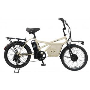 電動自転車 【100％完成納品】ノーパンクGRC-515L 電動アシストeカーゴバイク 20インチ 外装7段 【マットベージュ】＊販売証明書付き