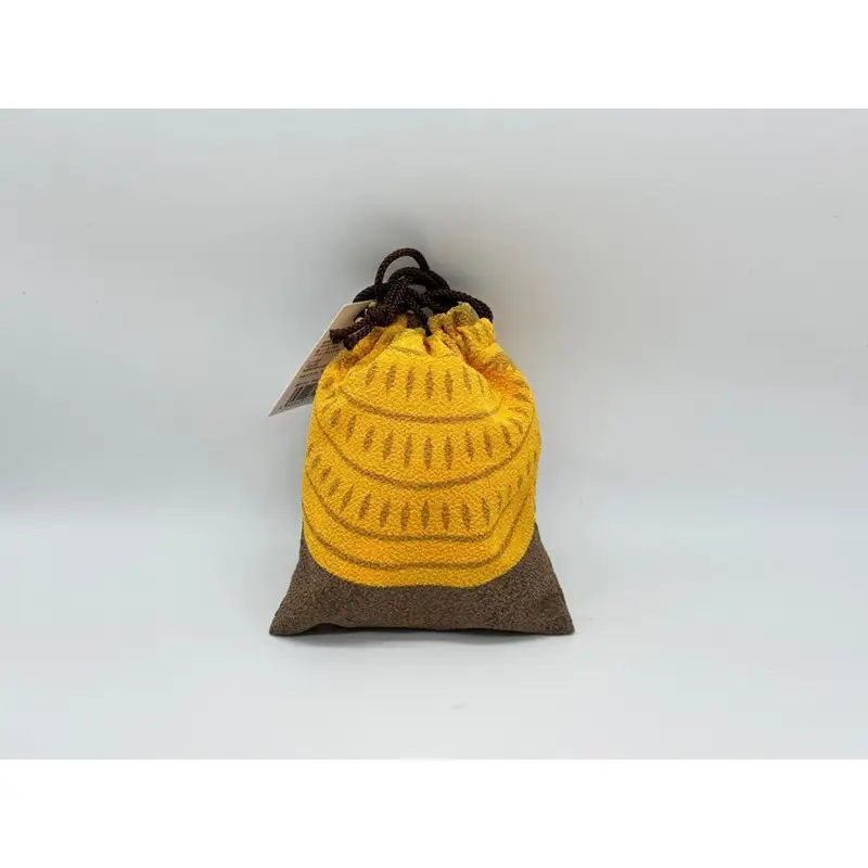 丹後ちりめん 祭巾着（たぬき） サイズ：約17cm×13cm