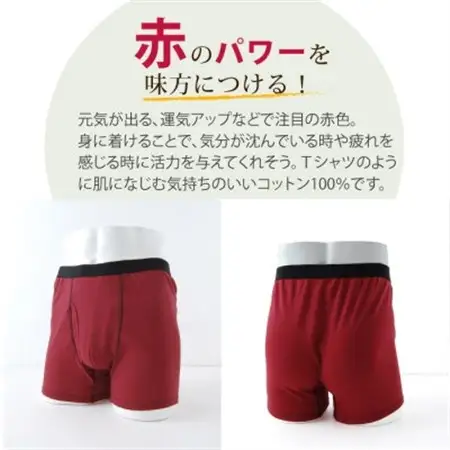 ボクサーパンツ(赤パンツ) LLサイズ1枚+ピタガード 尿漏れ対策 吸水シート M ブラック 3枚組【1587672】