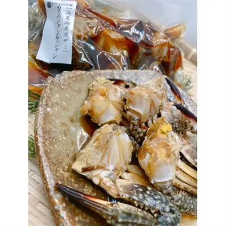 【浜名湖産】ワタリガニ(ガザミメス)のカンジャンケジャン3杯入り×3パック　計9杯_魚介・海産物  カニ かに 蟹_【配送不可地域：離島】【1587687】