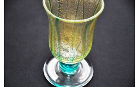 金彩冷酒杯 緑 HA-03-2【粋工房】_HA1631