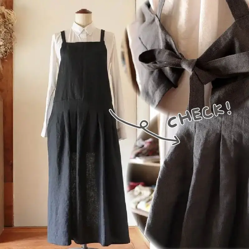 MARON エプロン Fu-ra 【カラー：ブラック】エプロン 手作り ハンドメイド 35-028