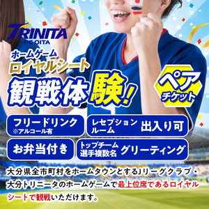 大分トリニータ ホームゲーム ロイヤルシート 観戦体験 (ペア) 大分トリニータ Jリーグ サッカー trinita 【HS003】【大分フットボールクラブ】
