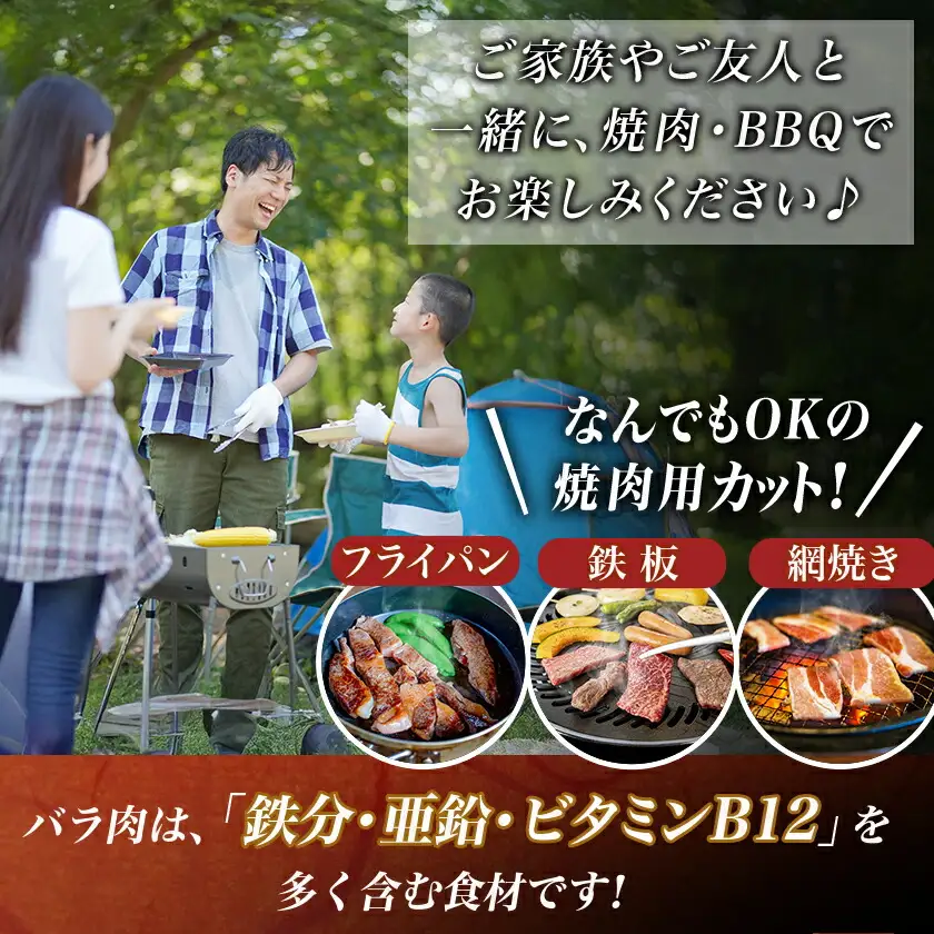 宮崎牛&黒豚バラ焼肉セット(合計1kg)〔18-N402〕_(都城市) 宮崎県産宮崎牛 都城産黒豚  バラ焼肉用 各500g×1P セット 焼肉用カット 焼肉 BBQ 冷凍
