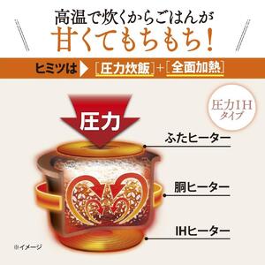 象印 圧力IH炊飯ジャー 3合炊き ( 炊飯器 )「極め炊き」NPRU05-BZ スレートブラック