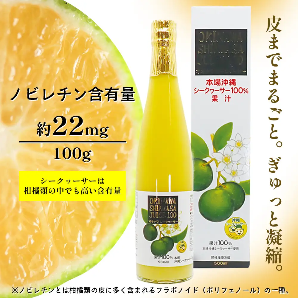 オキナワシークヮーサー100％ 500ml×2本セット