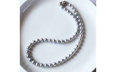 真珠 アクセサリー ネックレス パール 7mm ～ 7.5mm 伊勢志摩 志摩 志摩産 ギフト 母の日 ホワイトデー クリスマス 入学式 卒業式 成人式 結婚式 記念日 誕生日 フォーマル シンプル / 志摩産 あこや真珠 7-7.5mm ナチュラルブルー フォーマルネックレス 42cm