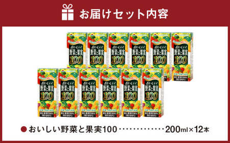 おいしい野菜と果実 200ml×12本 合計2400ml  果汁100% 野菜 果実 フルーツ ジュース フルーツジュース 常温 飲料 熊本県 らくのうマザーズ
