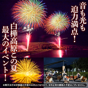 白樺高原花火大会メッセージ花火の打ち上げ・スターマインB(観覧席A付) 