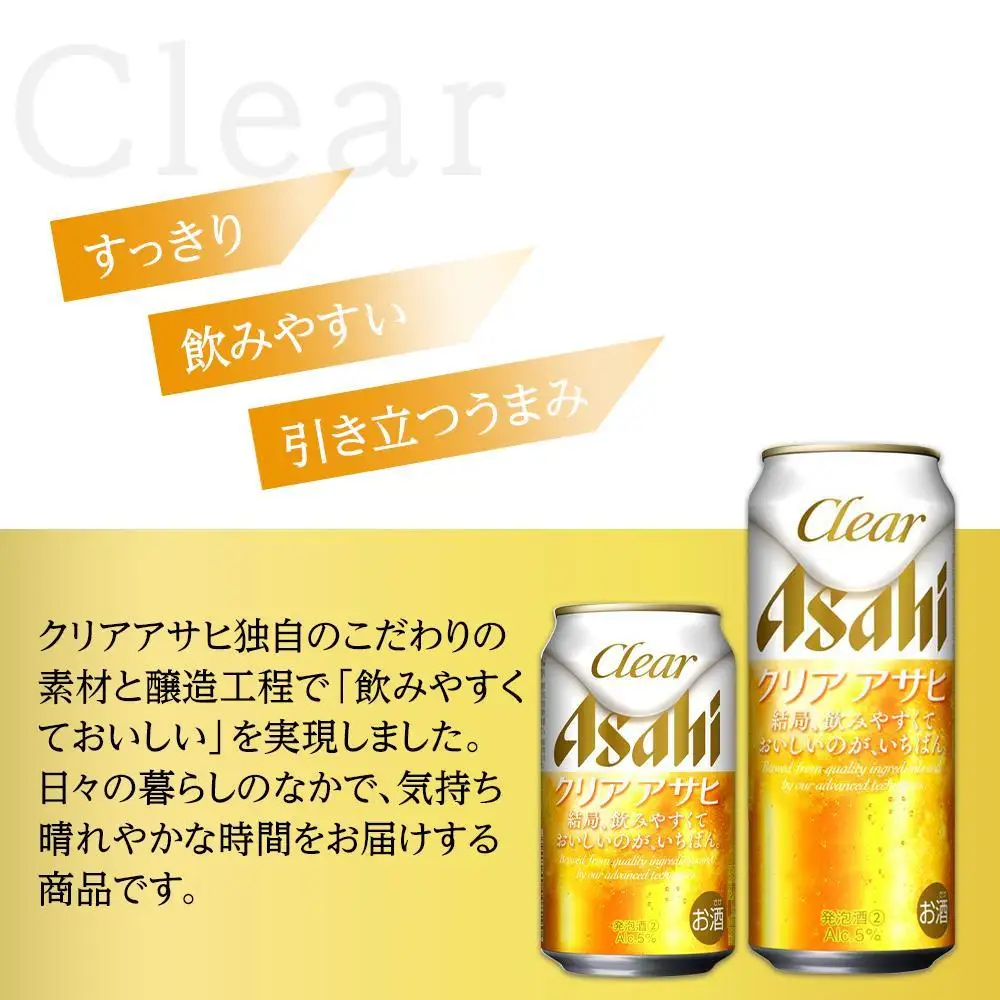【350ml＆500mlセット】ビール アサヒ クリアアサヒ 350ml/500ml 各1ケース