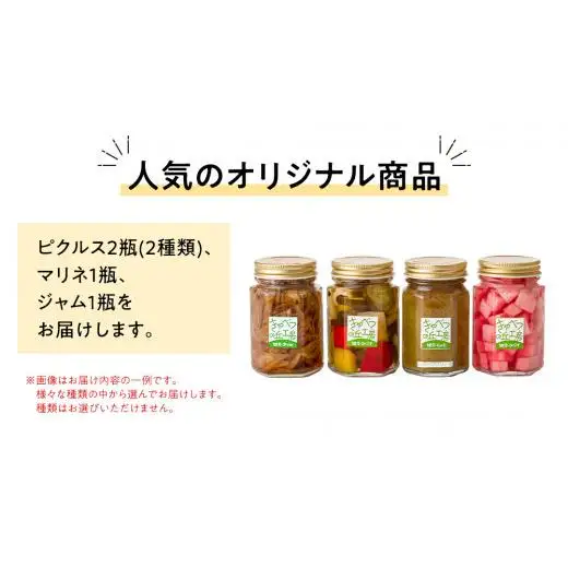 ピクルス2種とマリネとジャムの詰め合わせ 瓶詰 [AB002tu]