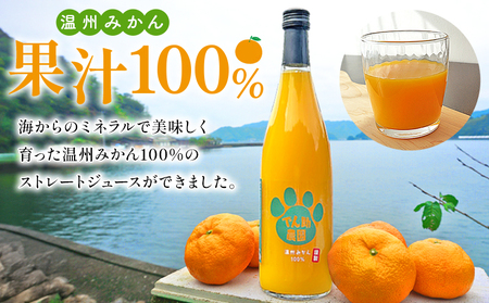 ＜果汁100％ でん助みかんジュース 720ml×3本セット＞ ストレートジュース ドリンク オレンジジュース ミカン 蜜柑 果物 くだもの フルーツ 柑橘 温州みかん 愛媛県 西予市【常温】『1か月以内に順次出荷』MDN0016