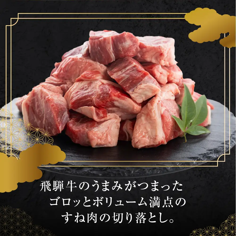 飛騨牛 煮込み用 スネ肉切り落とし 1kg（500g×2）【39-40】