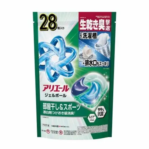 P＆G　アリエールジェルボールプロ　部屋干し＆スポーツつめかえハイパージャンボ(28個入り)×10個_雑貨・日用品 洗剤 日用品 _【1591390】