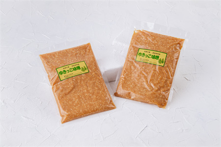 【定期６ヶ月】ゆきっこ味噌１kg × ２袋（左草畑作生産組合）