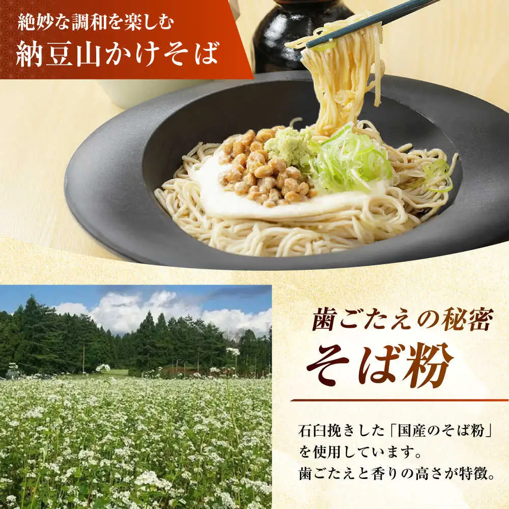 納豆山かけそば　2人前＋黄金の鯖寿司＜上＞柚子香[AOAV015] そば