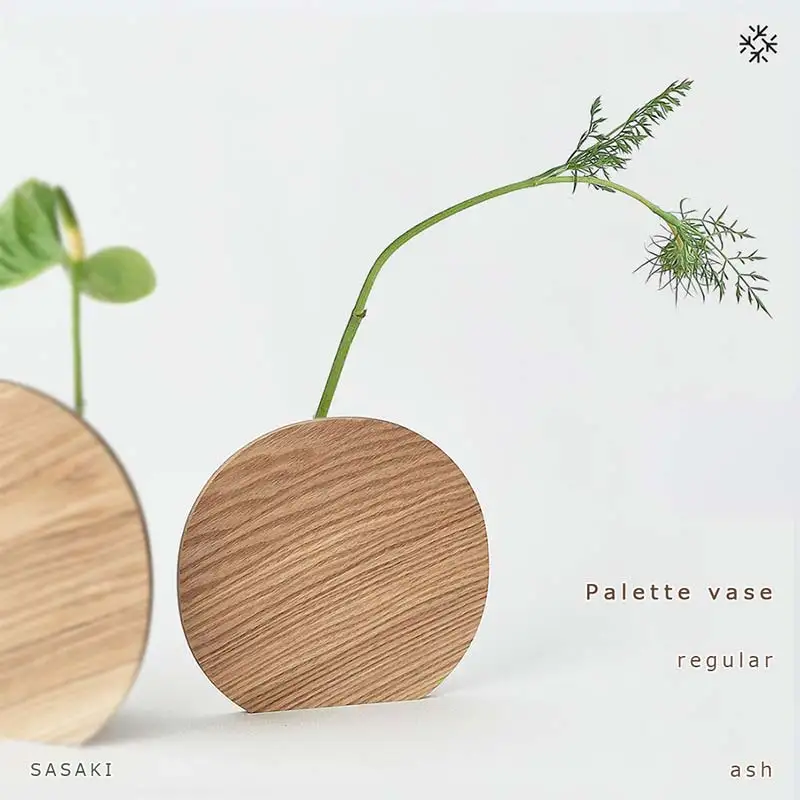 木製一輪挿し Palette vase（パレットベース） regular ash／SASAKI HOKKAIDO WOOD F6S-366