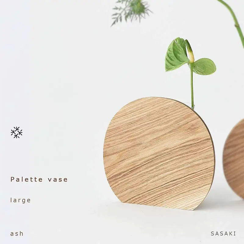 木製一輪挿し Palette vase（パレットベース） large ash／SASAKI HOKKAIDO WOOD F6S-367