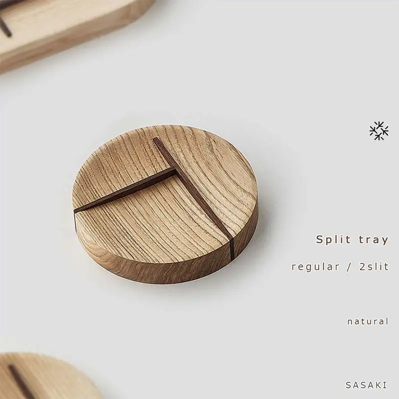 木製マルチトレー Split tray（スプリットトレー） Regular 2slit natural／SASAKI HOKKAIDO WOOD F6S-469