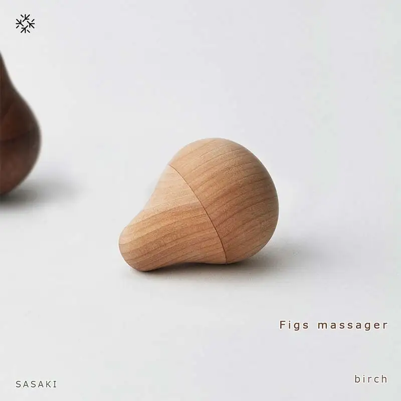 木製マッサージグッズ Figs massager（フィグス マッサージャー） birch／SASAKI HOKKAIDO WOOD F6S-386
