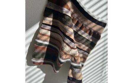 ichiri 彩りニットパンツ ベージュブラウン系 / ichiri knitted pants サイズフリー1枚 F21C-0074