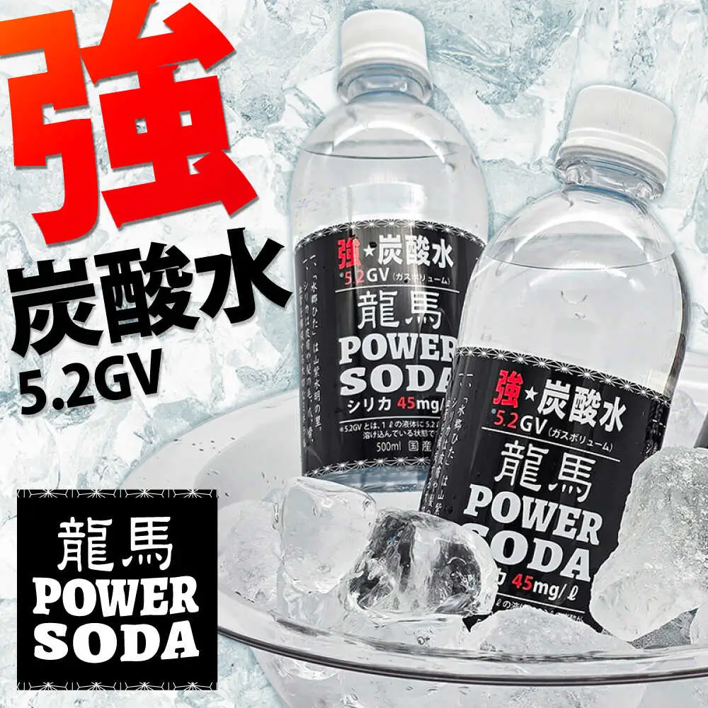 【全5回定期便】龍馬POWER SODA 500ml×24本 計120本 炭酸水 炭酸飲料 [ARER005]