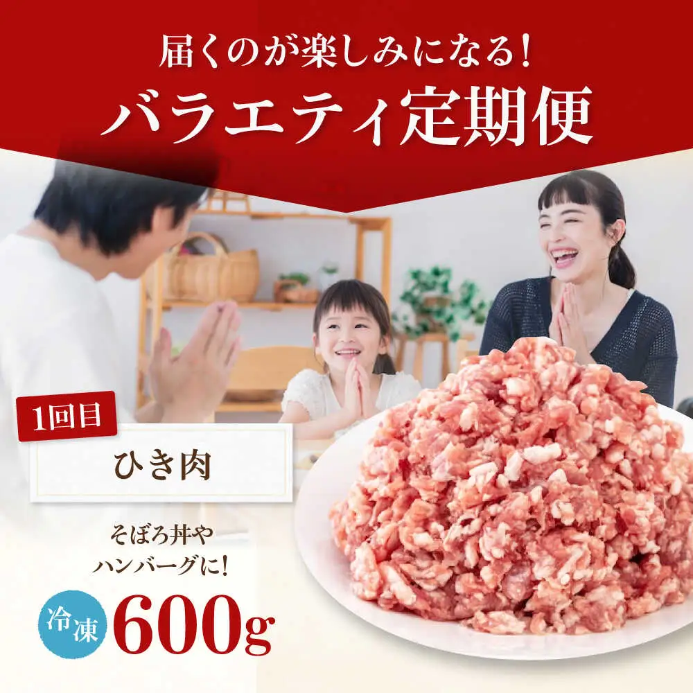 【全5回定期便】平田牧場 バラエティ定期便 2~3人前  豚肉 ロース バラ肉 ステーキ [AJAP126]