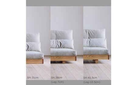 〈HIRASHIMA〉天然無垢材 ふっくらと全身を包む ハイバックスタイルのソファ LIBERIA PLUS Sofa 140 ファブリック / カプリス